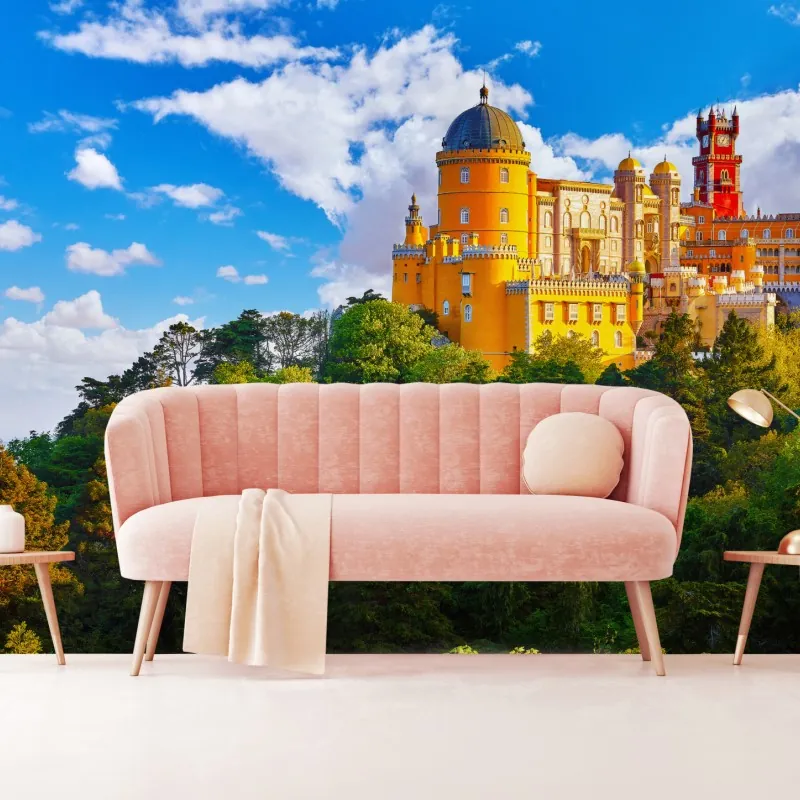 Fototapeta kolorowy Pałac Pena na wzgórzu