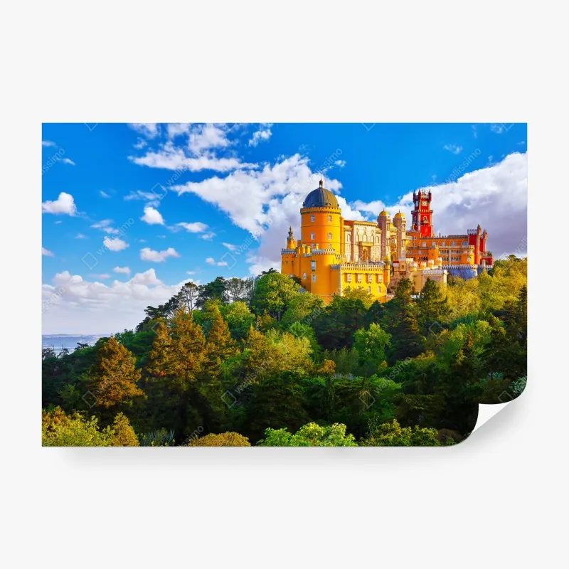 Fototapeta kolorowy Pałac Pena na wzgórzu