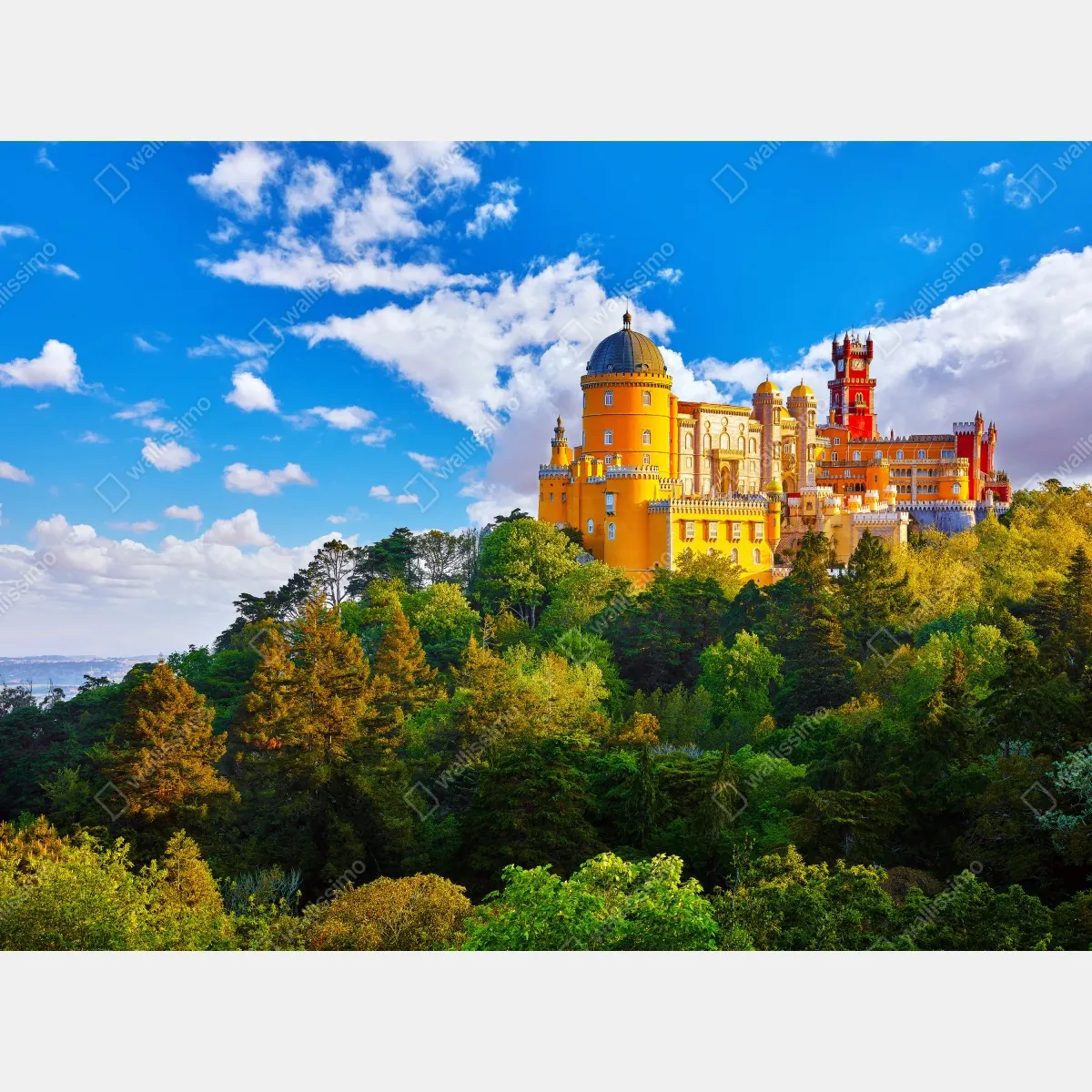 Fototapeta kolorowy Pałac Pena na wzgórzu – Wallissimo® Fototapeta kolorowy Pałac Pena na wzgórzu – Wallissimo®