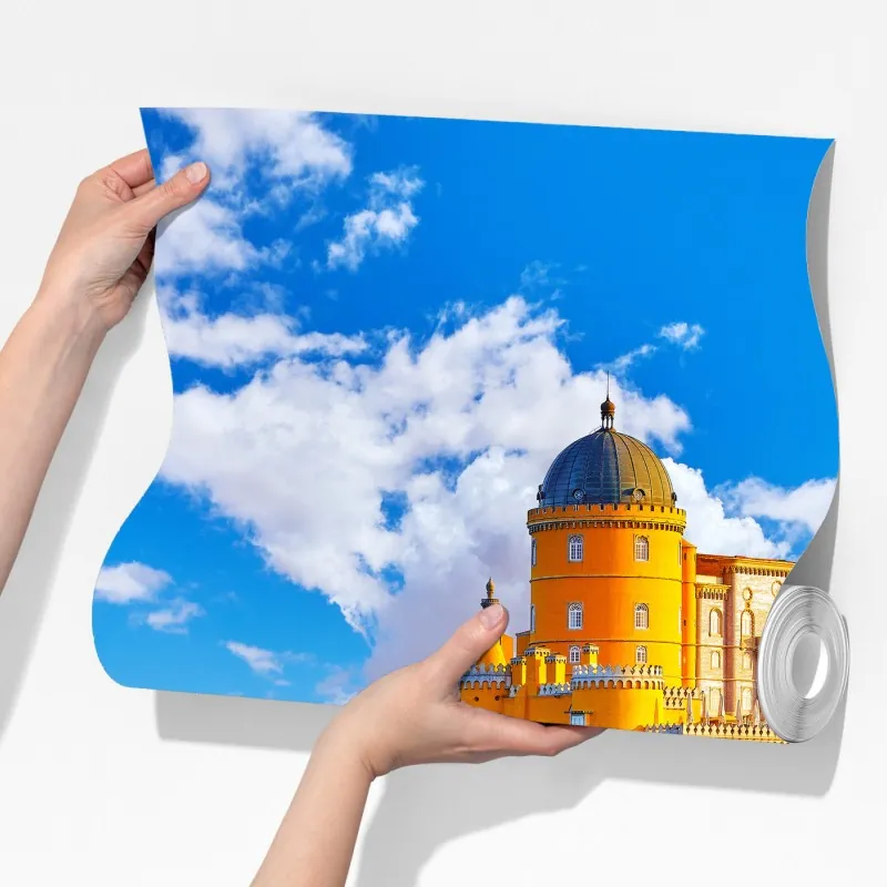 Fototapeta kolorowy Pałac Pena na wzgórzu – Wallissimo® Fototapeta kolorowy Pałac Pena na wzgórzu – Wallissimo®