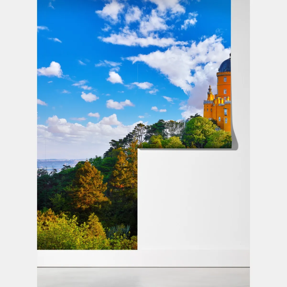 Fototapeta kolorowy Pałac Pena na wzgórzu – Wallissimo® Fototapeta kolorowy Pałac Pena na wzgórzu – Wallissimo®