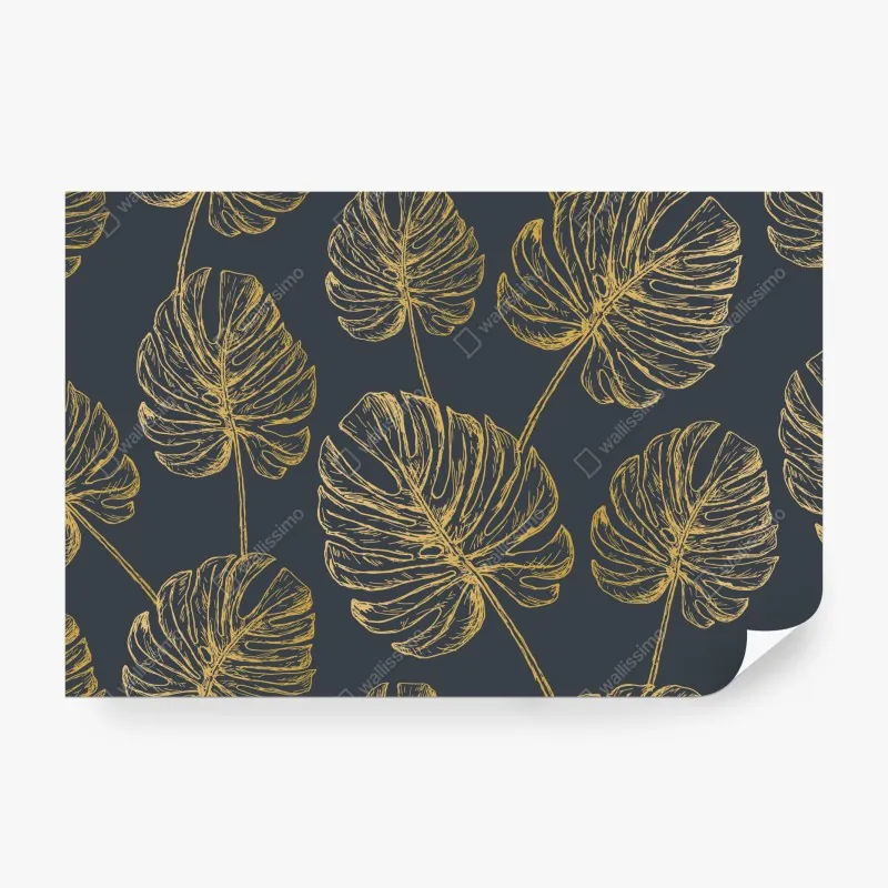 Fototapeta tropikalny turkusowy motyw dżungli – Wallissimo®