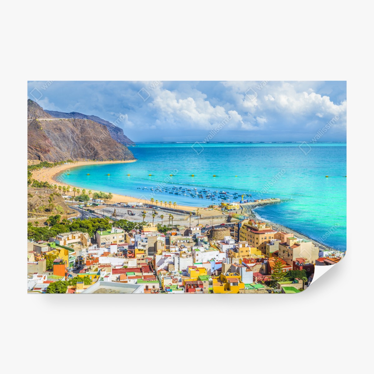 Fototapeta panorama plaży Las Teresitas, Teneryfa – Wallissimo® Fototapeta panorama plaży Las Teresitas, Teneryfa – Wallissimo®