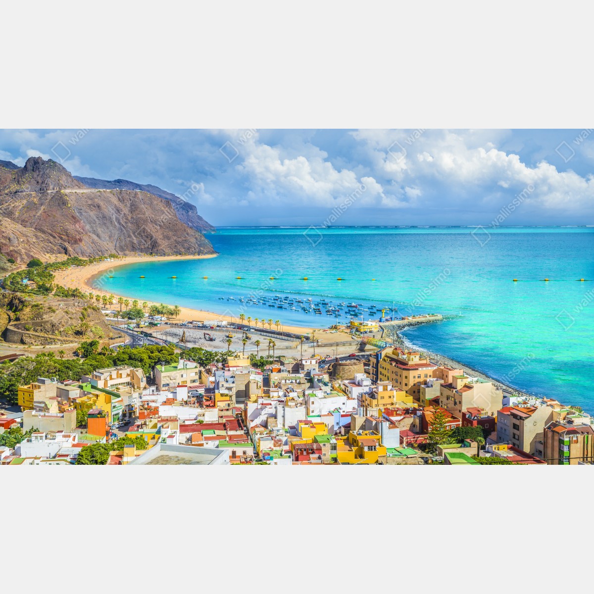 Fototapeta panorama plaży Las Teresitas, Teneryfa – Wallissimo® Fototapeta panorama plaży Las Teresitas, Teneryfa – Wallissimo®