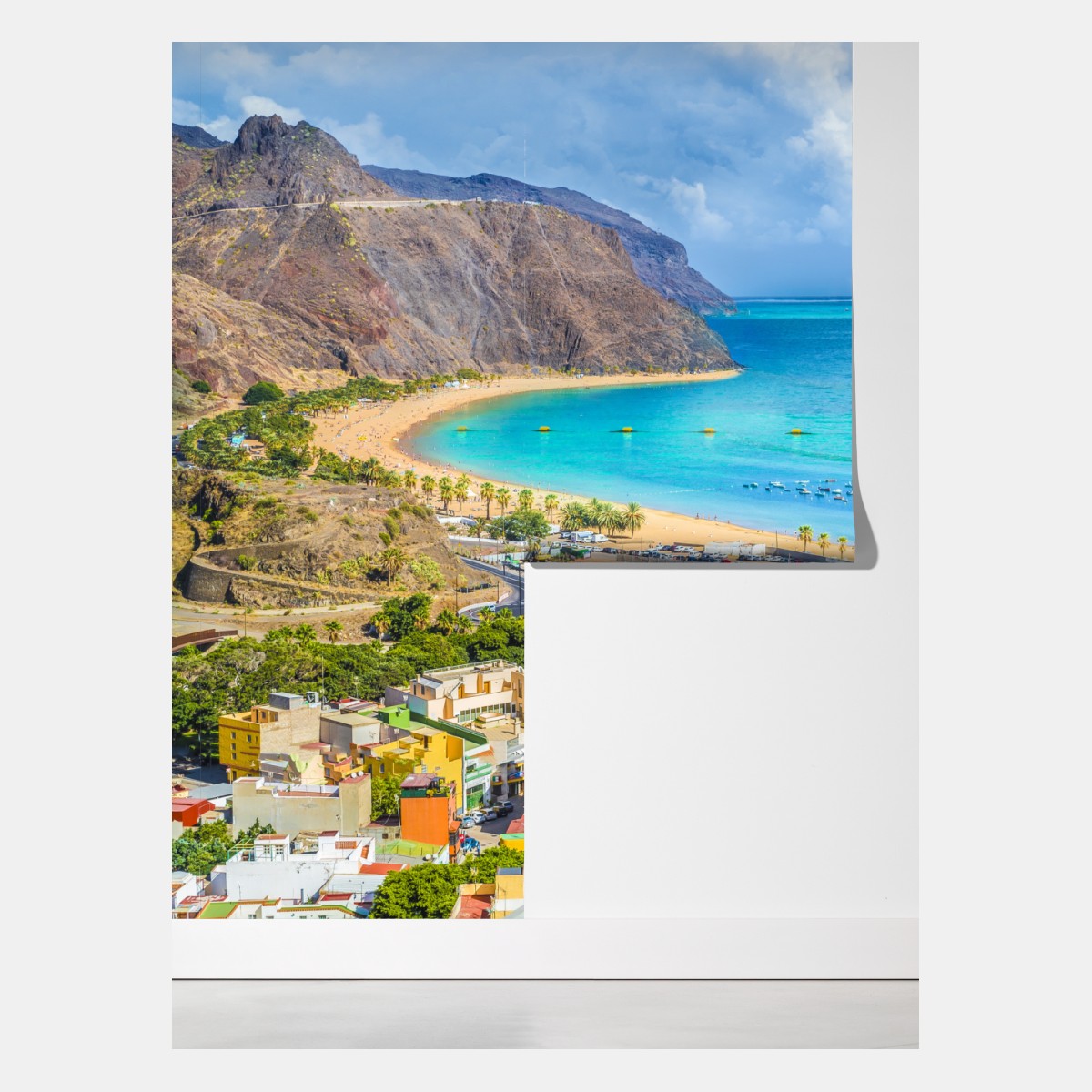 Fototapeta panorama plaży Las Teresitas, Teneryfa – Wallissimo® Fototapeta panorama plaży Las Teresitas, Teneryfa – Wallissimo®