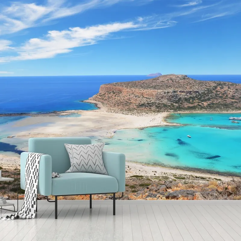 Fototapeta laguna Balos turkusowy krajobraz, Kreta