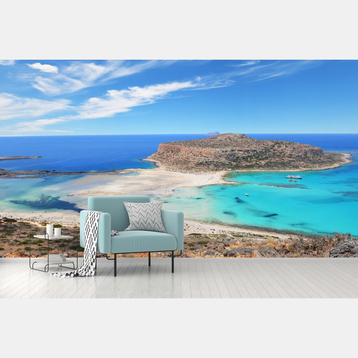Wall mural Balos lagoon turquoise seascape, Crete