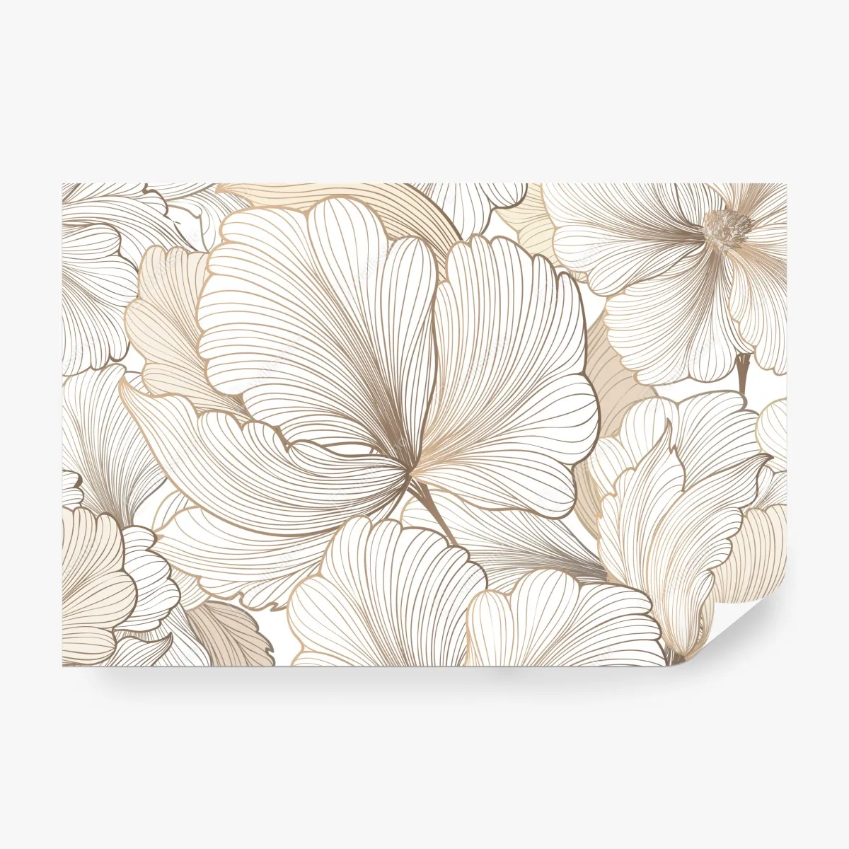 Fototapeta delikatna beżowa ilustracja kwiatowa – Wallissimo® Fototapeta delikatna beżowa ilustracja kwiatowa – Wallissimo®
