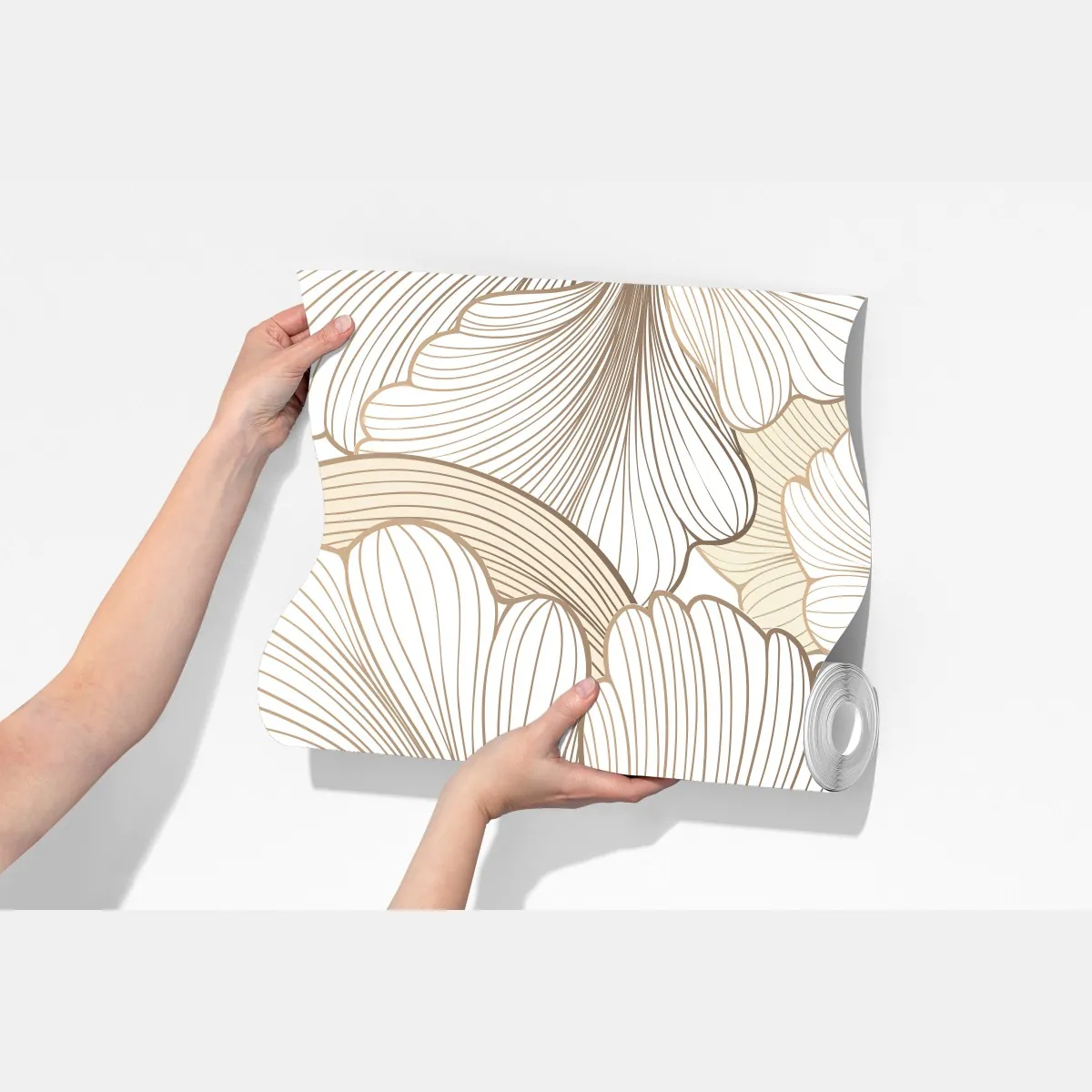 Fototapeta delikatna beżowa ilustracja kwiatowa – Wallissimo® Fototapeta delikatna beżowa ilustracja kwiatowa – Wallissimo®