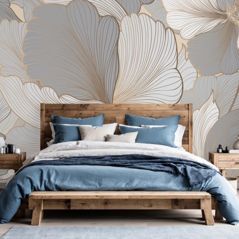 Fototapeta delikatny pastelowy wzór kwiatowy – Wallissimo® Fototapeta delikatny pastelowy wzór kwiatowy – Wallissimo®