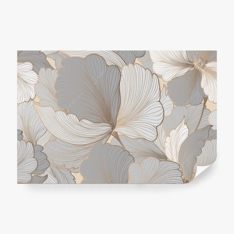 Fototapeta Santorini białe domy z niebieskimi akcentami – Wallissimo®