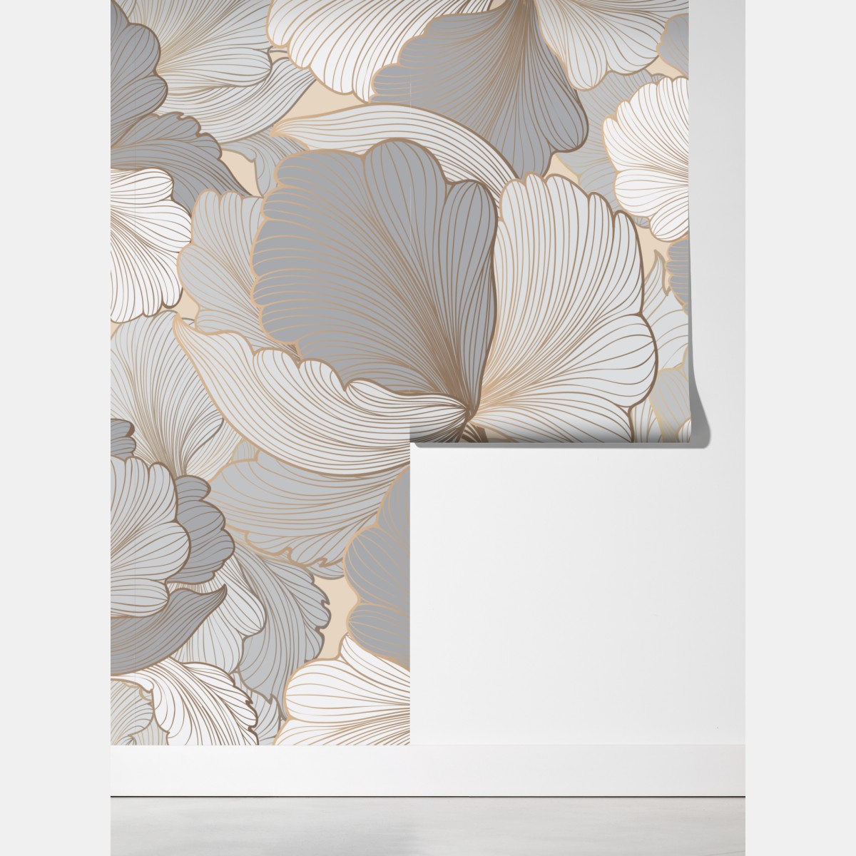 Fototapeta delikatny pastelowy wzór kwiatowy – Wallissimo® Fototapeta delikatny pastelowy wzór kwiatowy – Wallissimo®