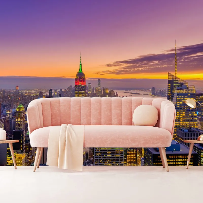 Fototapeta żywa panorama Nowego Jorku o zmierzchu