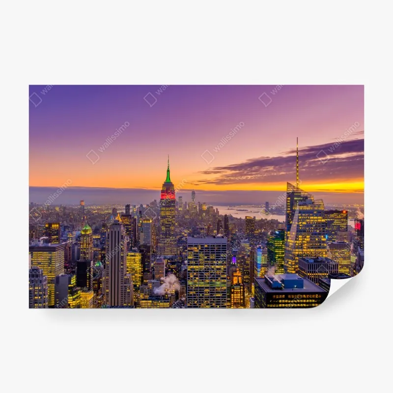 Fototapeta żywa panorama Nowego Jorku o zmierzchu