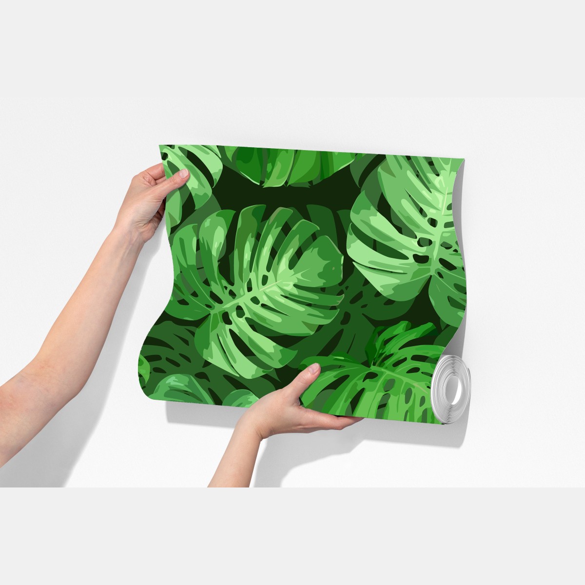 Fototapeta tropikalny wzór z liśćmi monstery – Wallissimo® Fototapeta tropikalny wzór z liśćmi monstery – Wallissimo®