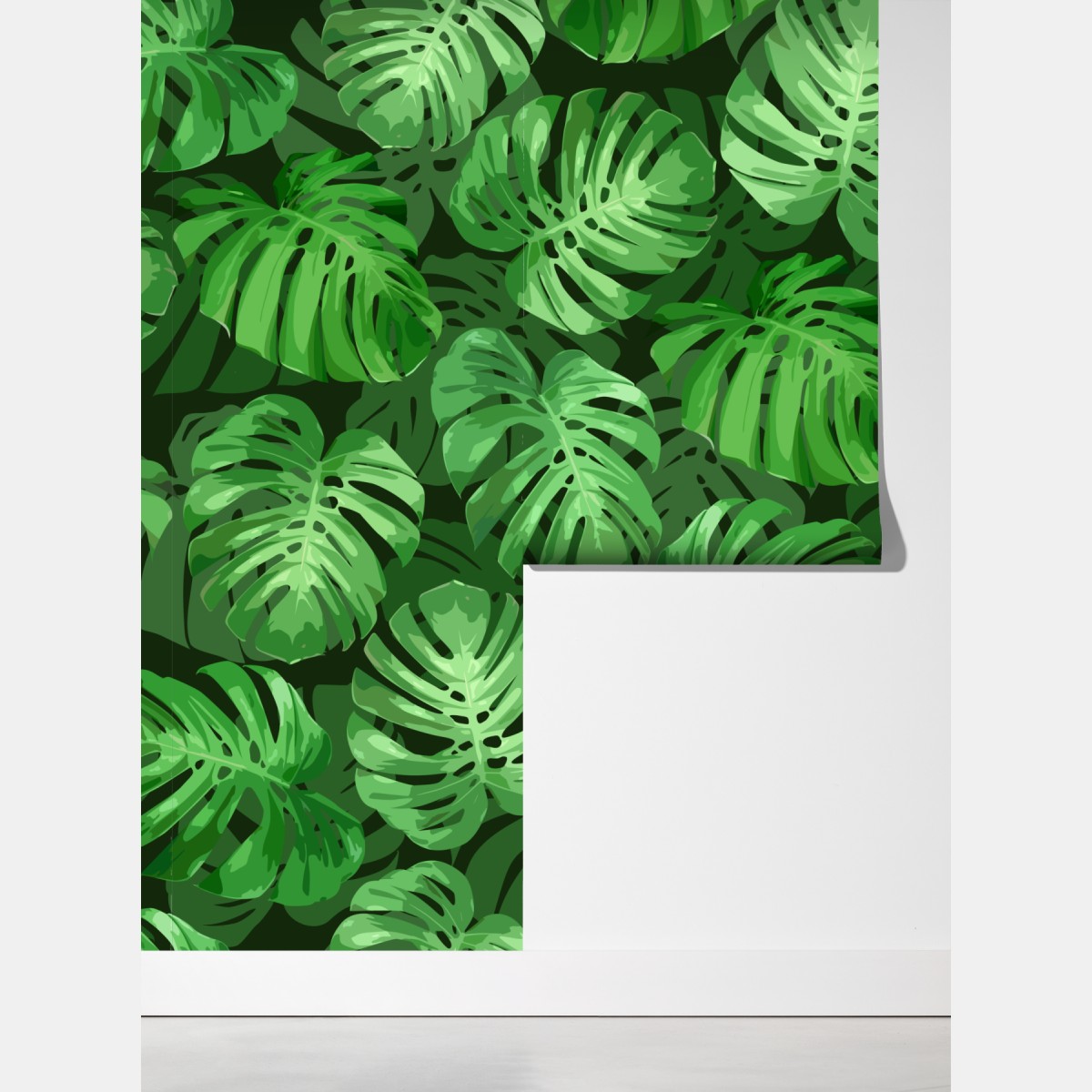 Fototapeta tropikalny wzór z liśćmi monstery – Wallissimo® Fototapeta tropikalny wzór z liśćmi monstery – Wallissimo®