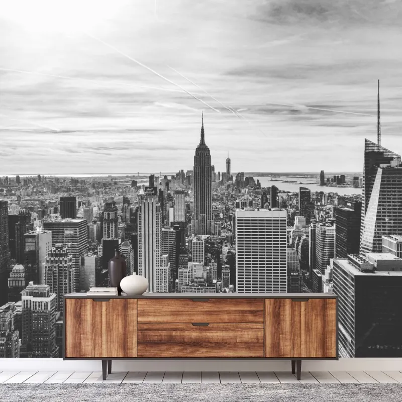 Fototapeta panorama Nowego Jorku w odcieniach szarości
