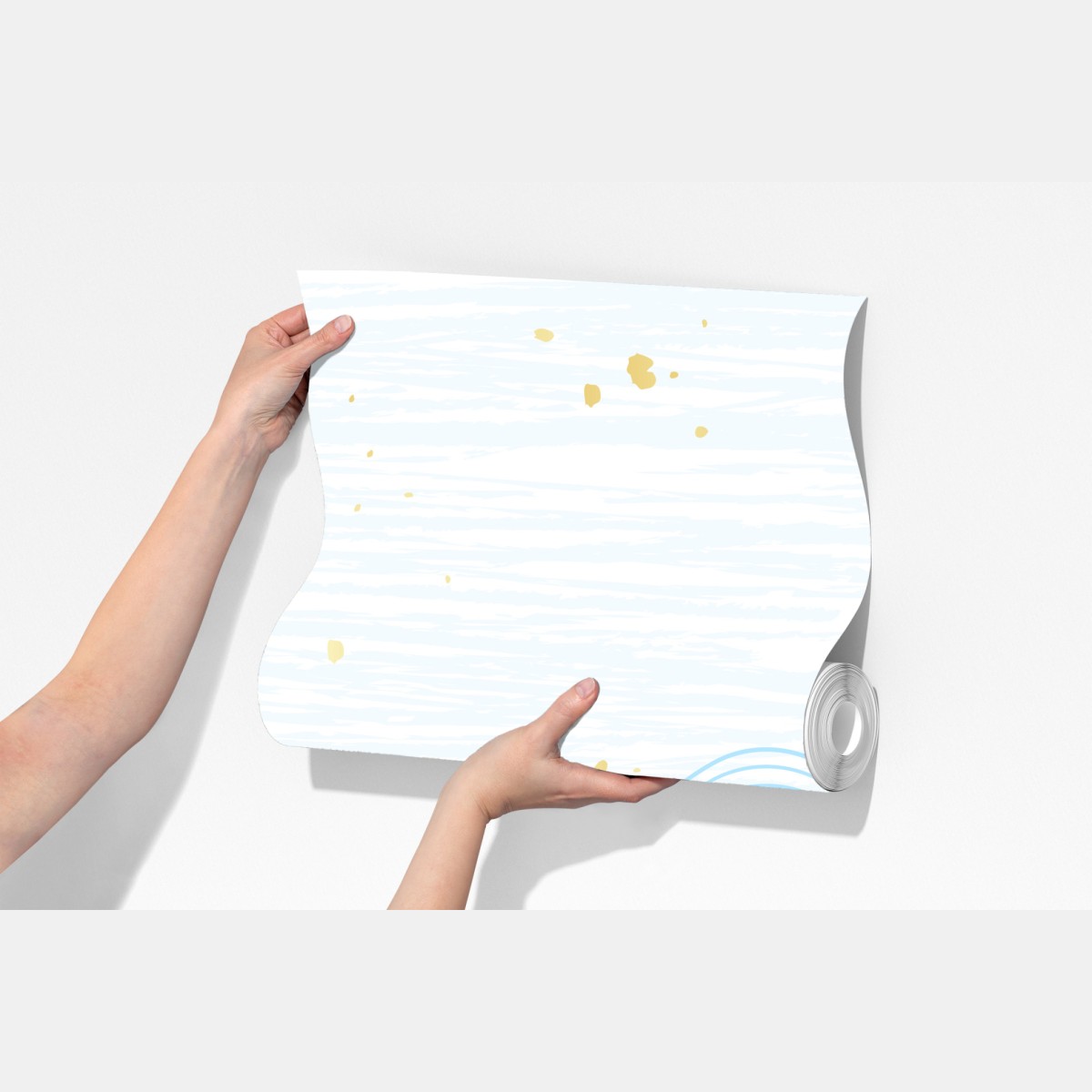 Fototapeta spokojne niebieskie fale ze złotymi akcentami – Wallissimo® Fototapeta spokojne niebieskie fale ze złotymi akcentami – Wallissimo®