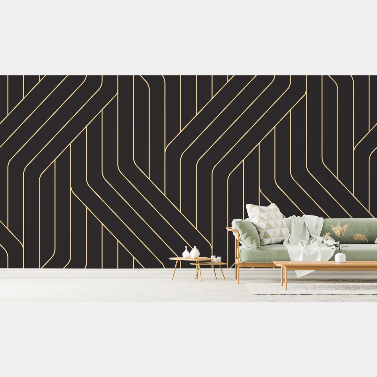 Fototapeta geometryczny wzór art deco w czerni i złocie – Wallissimo® Fototapeta geometryczny wzór art deco w czerni i złocie – Wallissimo®