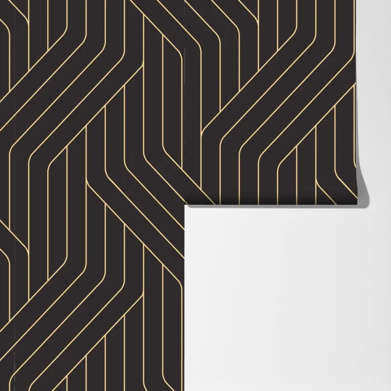 Fototapeta geometryczny wzór art deco w czerni i złocie – Wallissimo® Fototapeta geometryczny wzór art deco w czerni i złocie – Wallissimo®