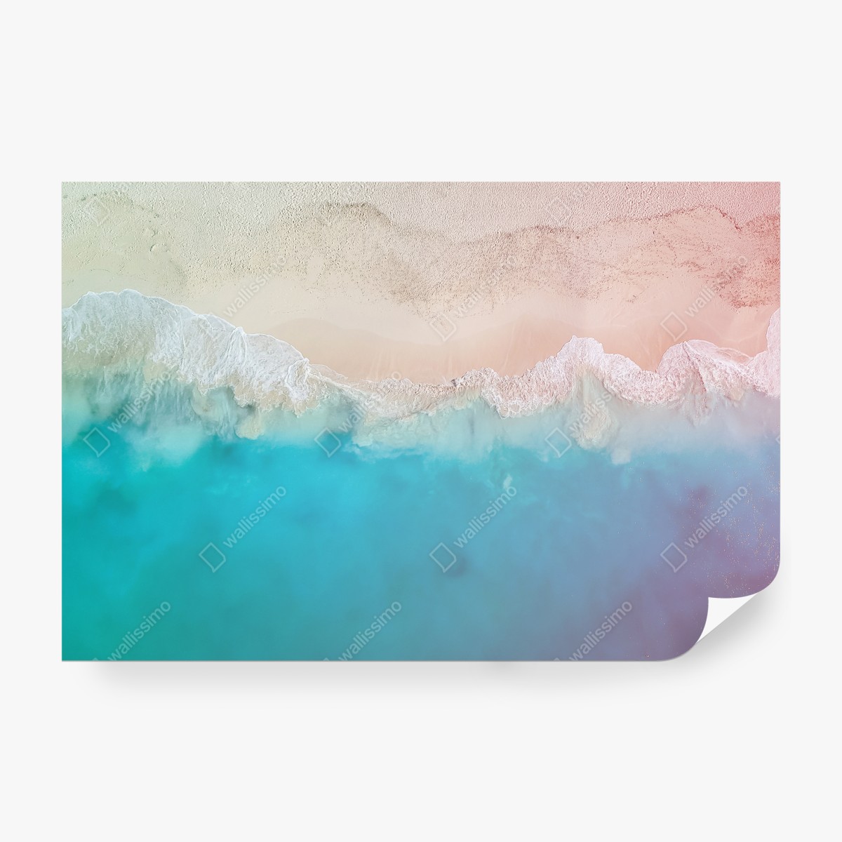 Fototapeta pastelowa turkusowa plaża z lotu ptaka – Wallissimo® Fototapeta pastelowa turkusowa plaża z lotu ptaka – Wallissimo®