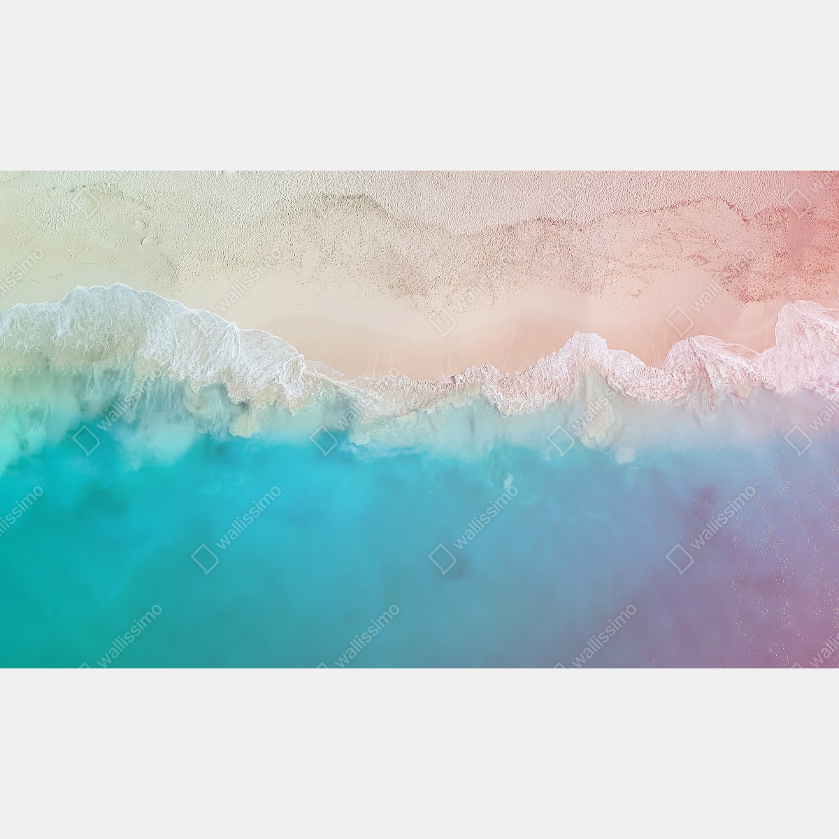 Fototapeta pastelowa turkusowa plaża z lotu ptaka – Wallissimo® Fototapeta pastelowa turkusowa plaża z lotu ptaka – Wallissimo®