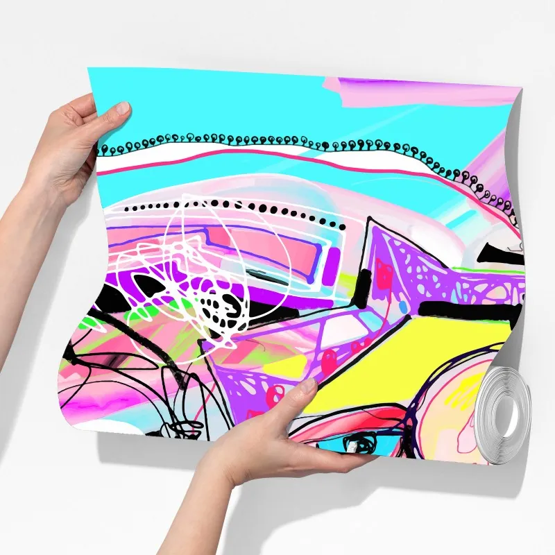 Fototapeta abstrakcyjna twarz w żywych kolorach – Wallissimo® Fototapeta abstrakcyjna twarz w żywych kolorach – Wallissimo®