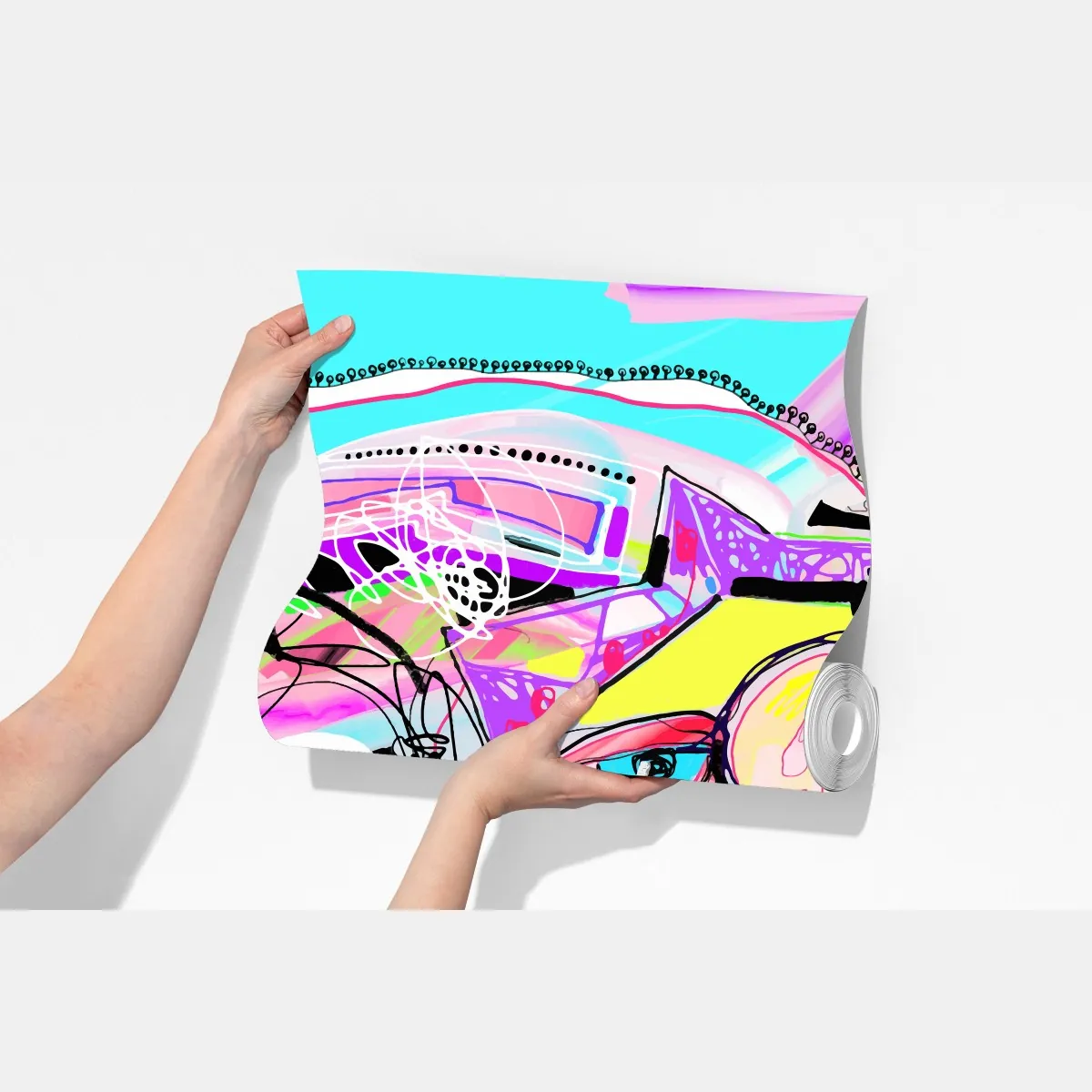 Fototapeta abstrakcyjna twarz w żywych kolorach – Wallissimo® Fototapeta abstrakcyjna twarz w żywych kolorach – Wallissimo®