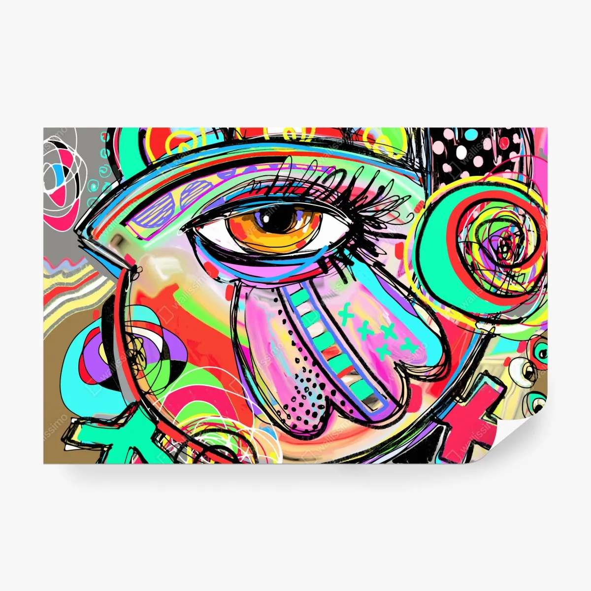 Fototapeta żywe abstrakcyjne oko w stylu pop art – Wallissimo® Fototapeta żywe abstrakcyjne oko w stylu pop art – Wallissimo®