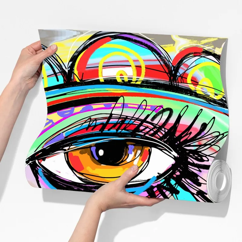 Fototapeta żywe abstrakcyjne oko w stylu pop art – Wallissimo® Fototapeta żywe abstrakcyjne oko w stylu pop art – Wallissimo®