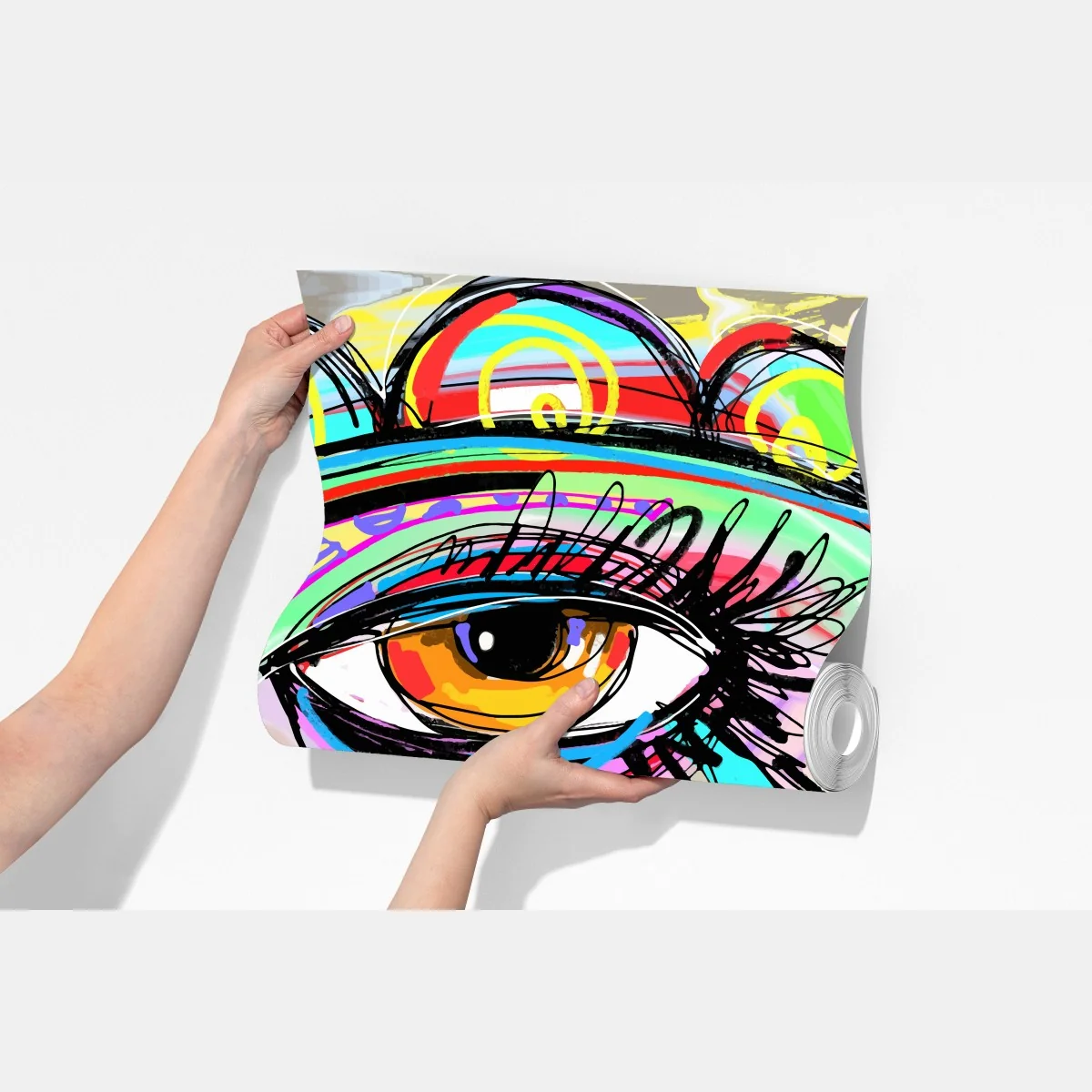 Fototapeta żywe abstrakcyjne oko w stylu pop art – Wallissimo® Fototapeta żywe abstrakcyjne oko w stylu pop art – Wallissimo®