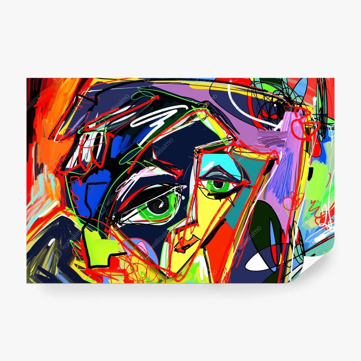 Fototapeta kolorowy abstrakcyjny portret twarzy – Wallissimo® Fototapeta kolorowy abstrakcyjny portret twarzy – Wallissimo®
