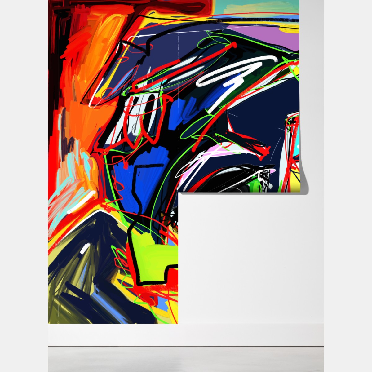 Fototapeta kolorowy abstrakcyjny portret twarzy – Wallissimo® Fototapeta kolorowy abstrakcyjny portret twarzy – Wallissimo®