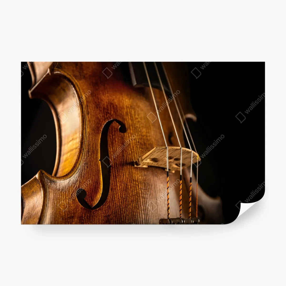 Fototapeta zbliżenie ciepłych drewnianych skrzypiec – Wallissimo® Fototapeta zbliżenie ciepłych drewnianych skrzypiec – Wallissimo®