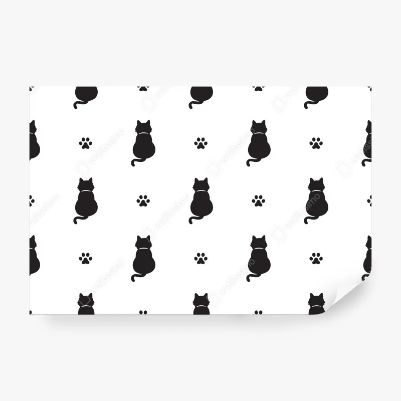 Fototapeta żywe abstrakcyjne twarze z kotem i ptakiem – Wallissimo®