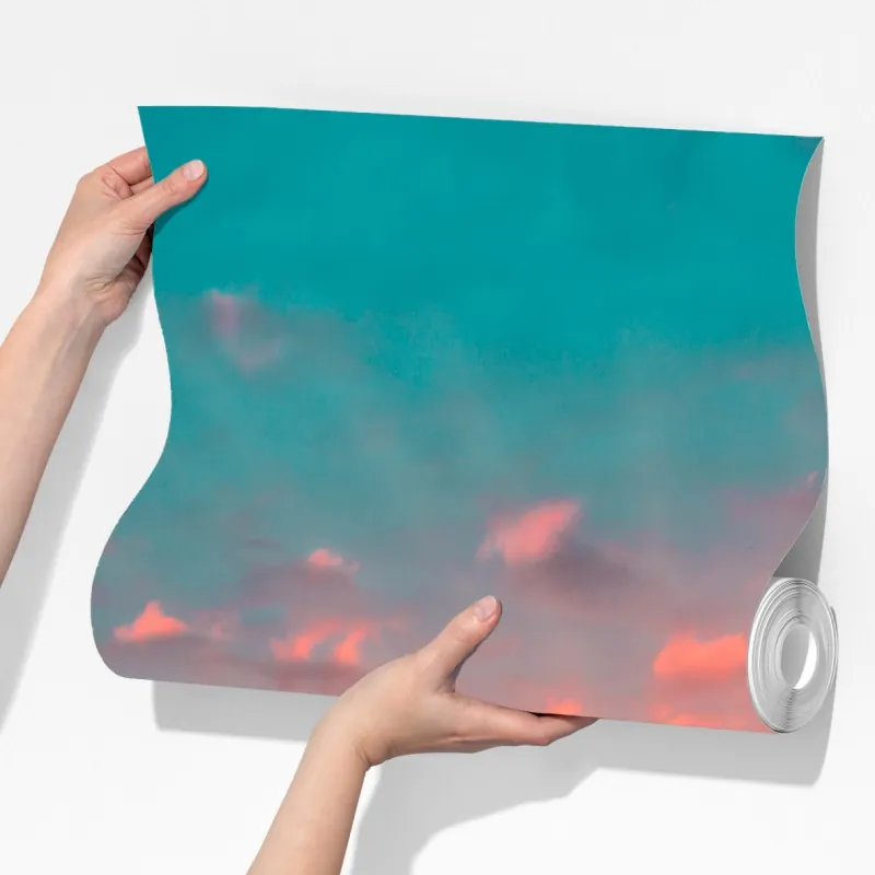 Fototapeta turkusowy zachód słońca nad spokojnym jeziorem – Wallissimo® Fototapeta turkusowy zachód słońca nad spokojnym jeziorem – Wallissimo®