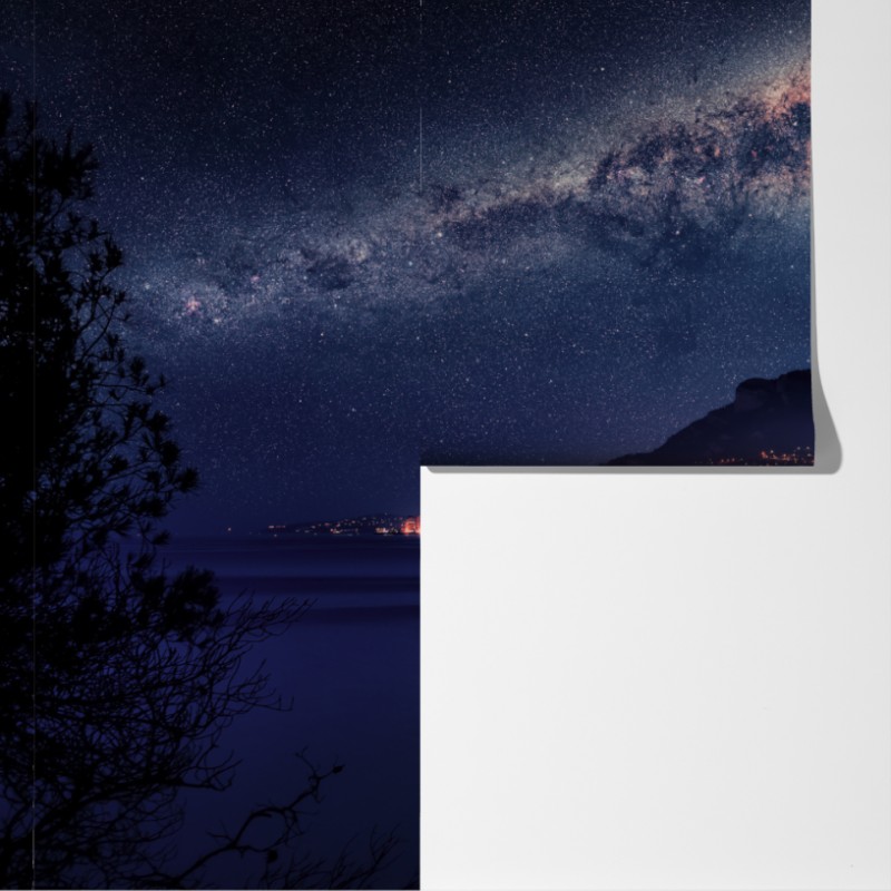 Fototapeta nocna zatoka pod rozgwieżdżonym niebem – Wallissimo® Fototapeta nocna zatoka pod rozgwieżdżonym niebem – Wallissimo®