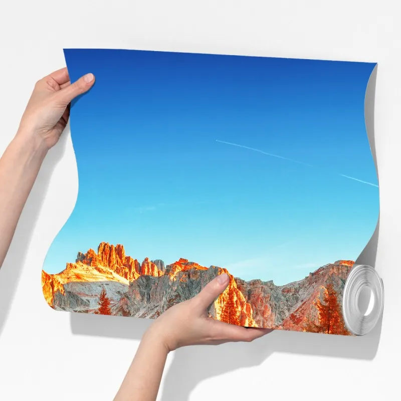 Fototapeta alpejski wschód słońca nad górskim jeziorem – Wallissimo® Fototapeta alpejski wschód słońca nad górskim jeziorem – Wallissimo®