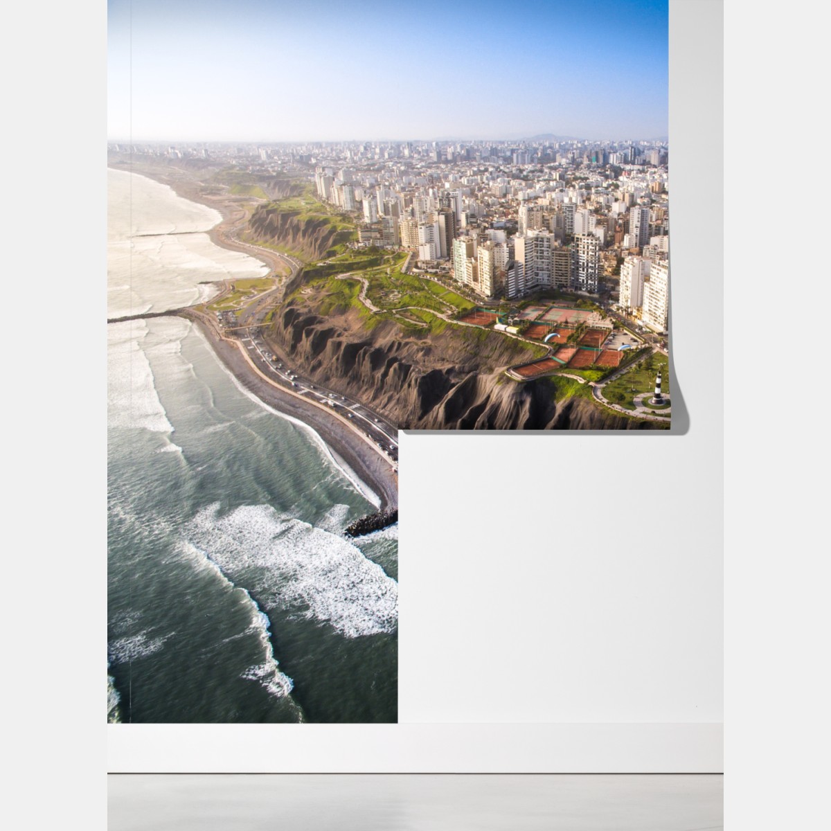 Fototapeta panorama wybrzeża Miraflores, Lima – Wallissimo® Fototapeta panorama wybrzeża Miraflores, Lima – Wallissimo®