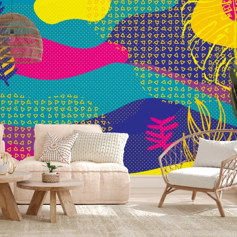 Fototapeta żywy abstrakcyjny wzór tropikalny