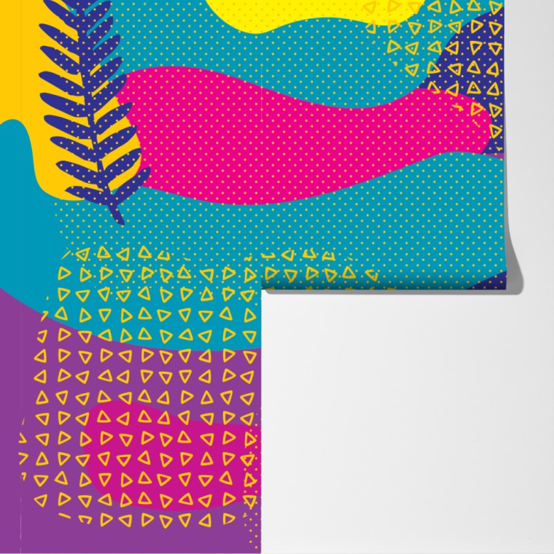 Fototapeta żywy abstrakcyjny wzór tropikalny – Wallissimo® Fototapeta żywy abstrakcyjny wzór tropikalny – Wallissimo®