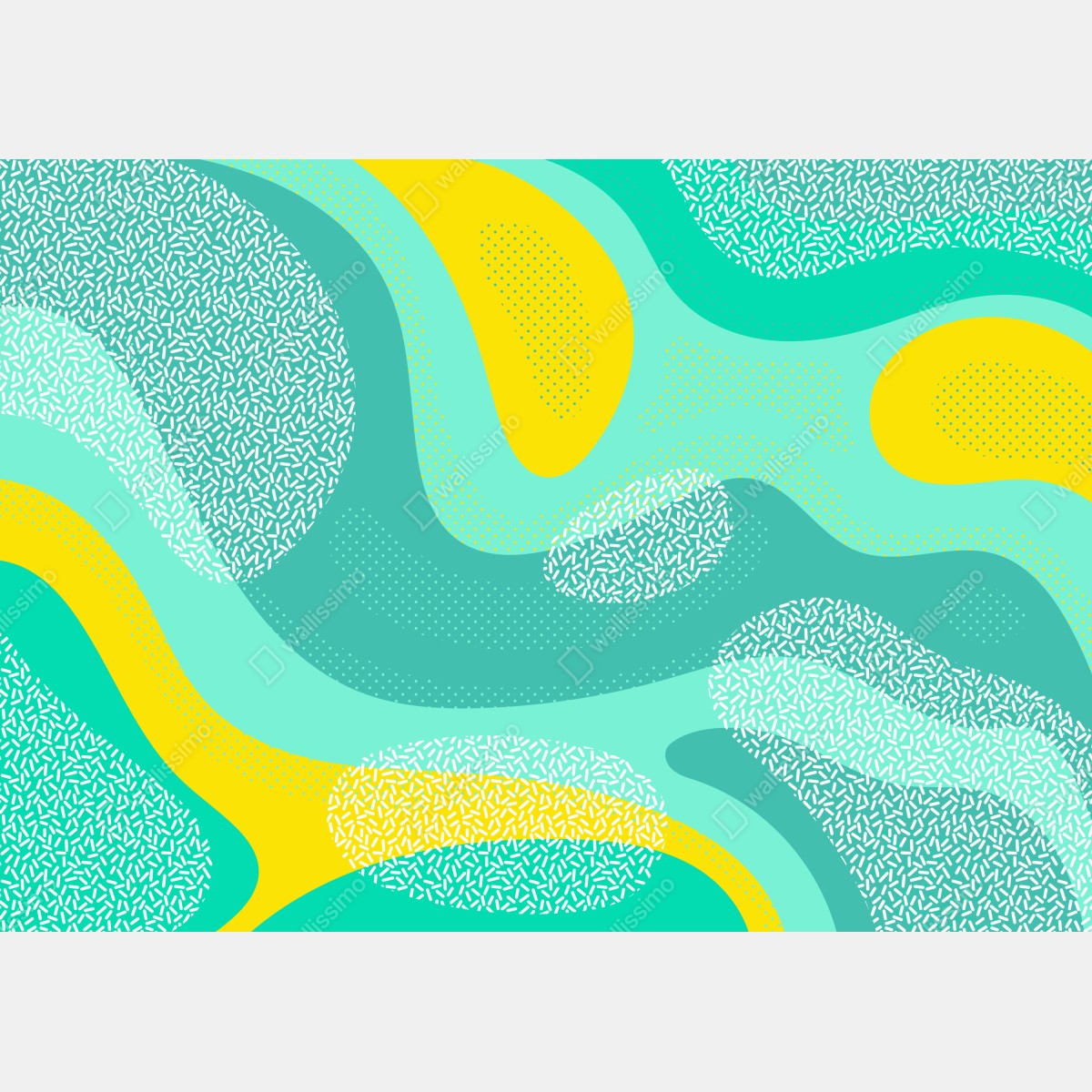 Fototapeta turkusowo-żółty abstrakcyjny wzór – Wallissimo® Fototapeta turkusowo-żółty abstrakcyjny wzór – Wallissimo®