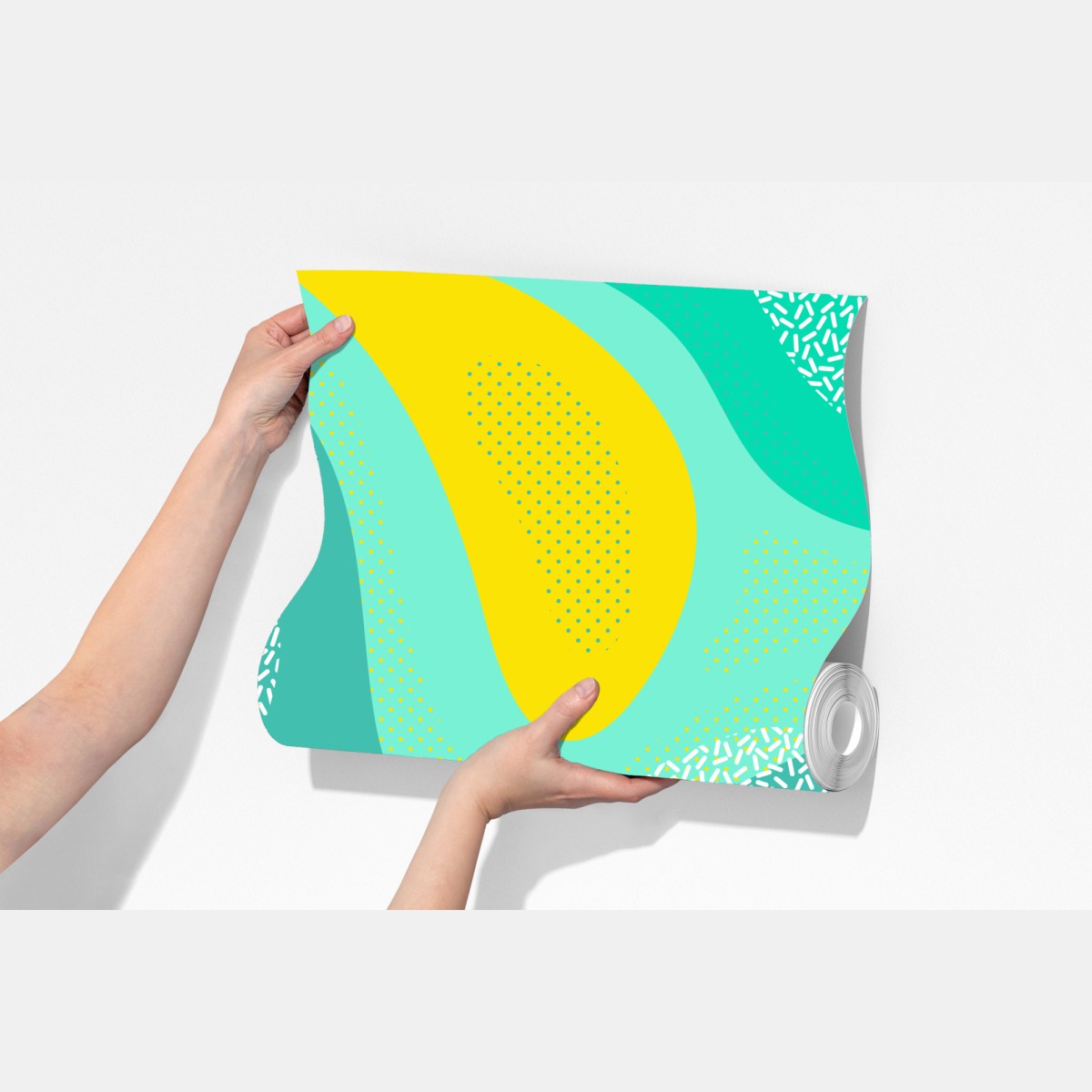 Fototapeta turkusowo-żółty abstrakcyjny wzór – Wallissimo® Fototapeta turkusowo-żółty abstrakcyjny wzór – Wallissimo®