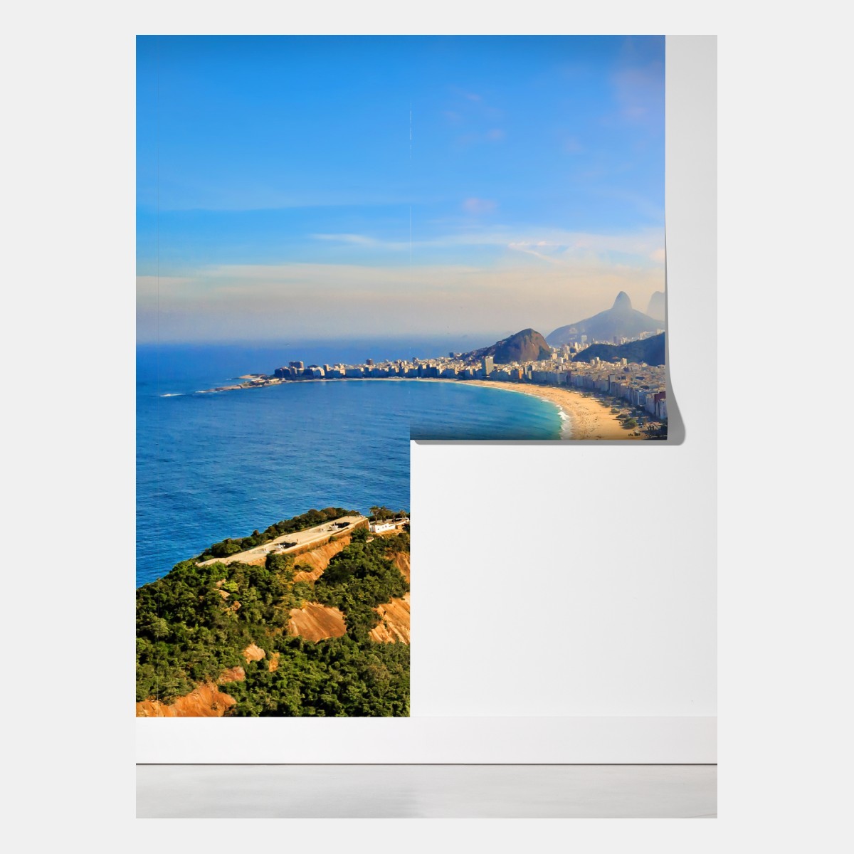 Fototapeta Copacabana i Ipanema panoramiczny widok z lotu ptaka – Wallissimo® Fototapeta Copacabana i Ipanema panoramiczny widok z lotu ptaka – Wallissimo®