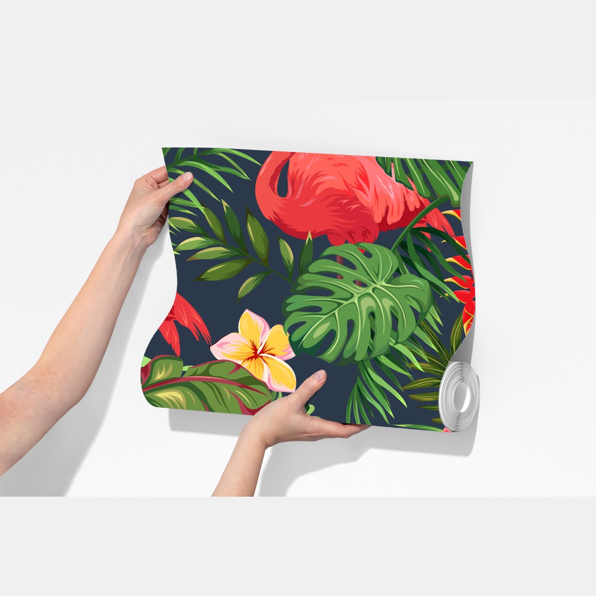 Fototapeta tropikalny wzór z flamingami – Wallissimo® Fototapeta tropikalny wzór z flamingami – Wallissimo®