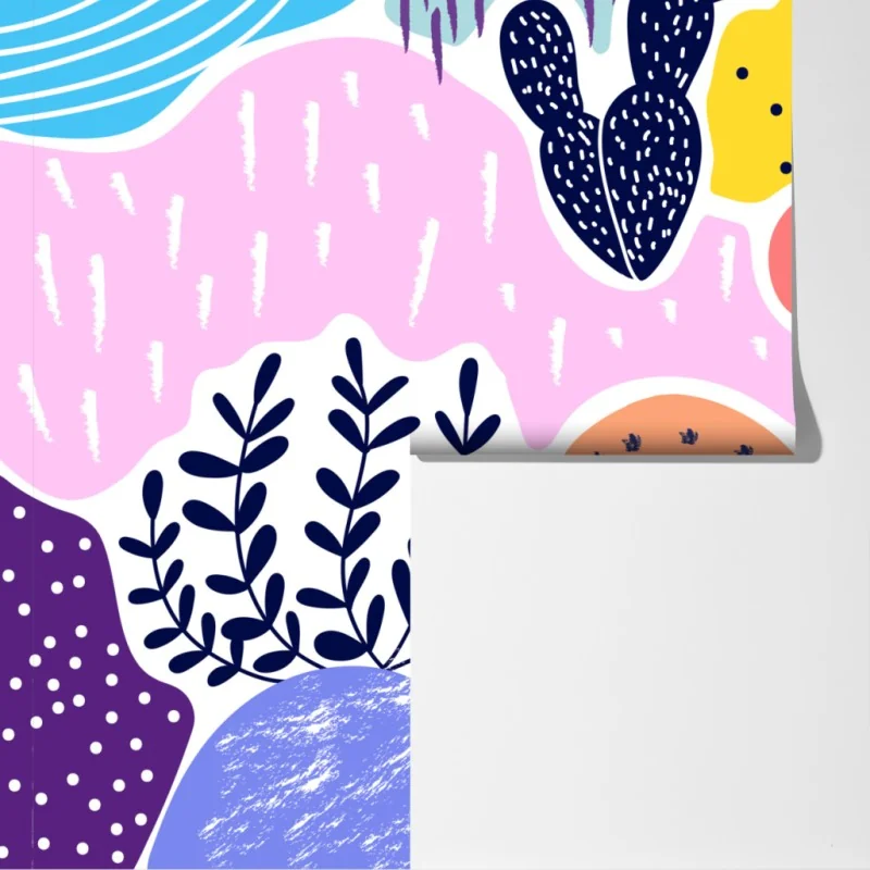 Fototapeta zabawny abstrakcyjny wzór roślinny – Wallissimo® Fototapeta zabawny abstrakcyjny wzór roślinny – Wallissimo®