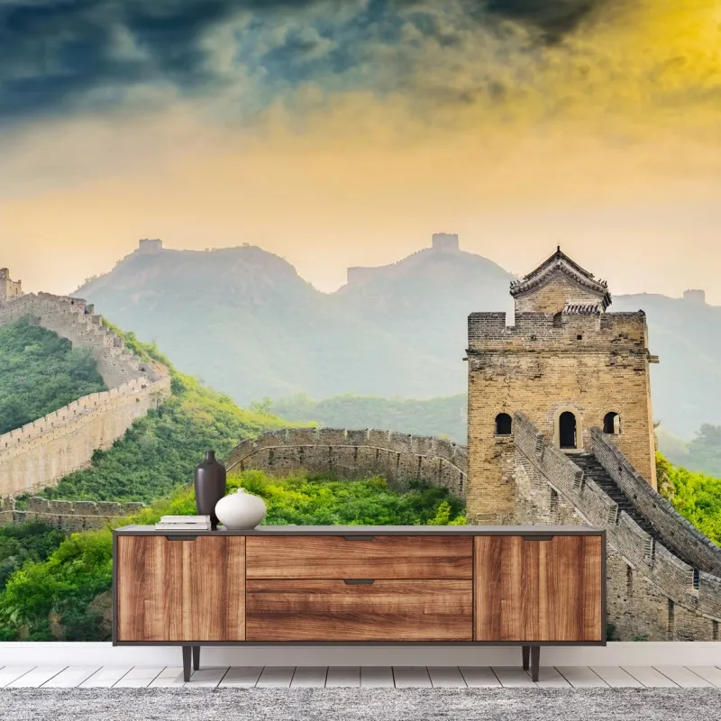 Fototapeta wschód słońca nad Wielkim Murem Chińskim