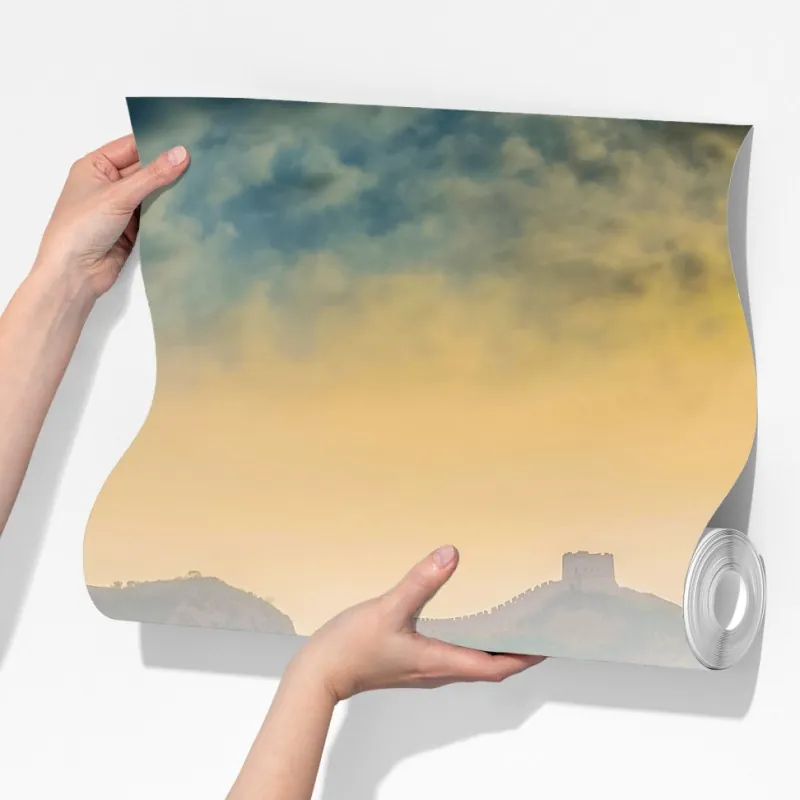 Fototapeta wschód słońca nad Wielkim Murem Chińskim – Wallissimo® Fototapeta wschód słońca nad Wielkim Murem Chińskim – Wallissimo®