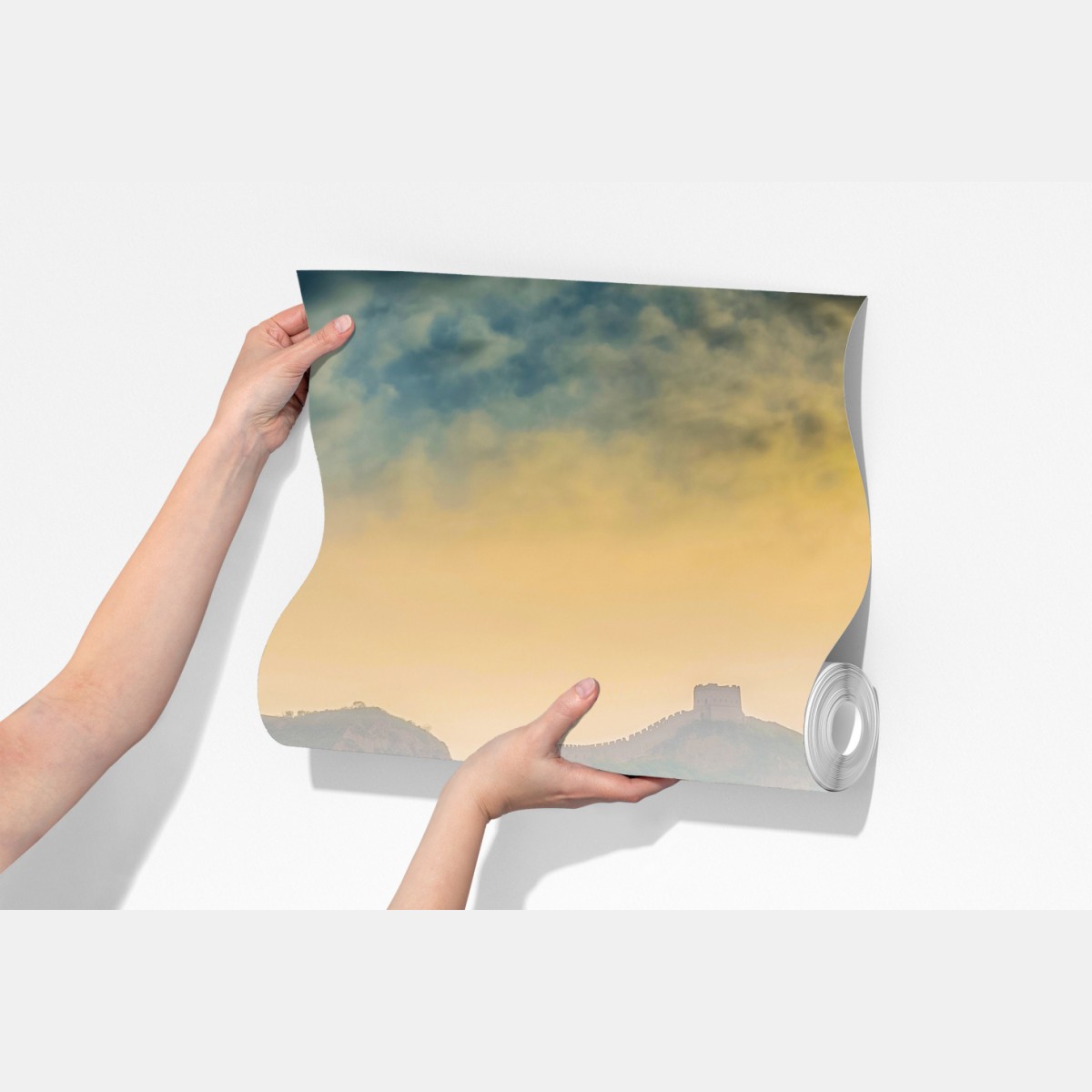 Fototapeta wschód słońca nad Wielkim Murem Chińskim – Wallissimo® Fototapeta wschód słońca nad Wielkim Murem Chińskim – Wallissimo®