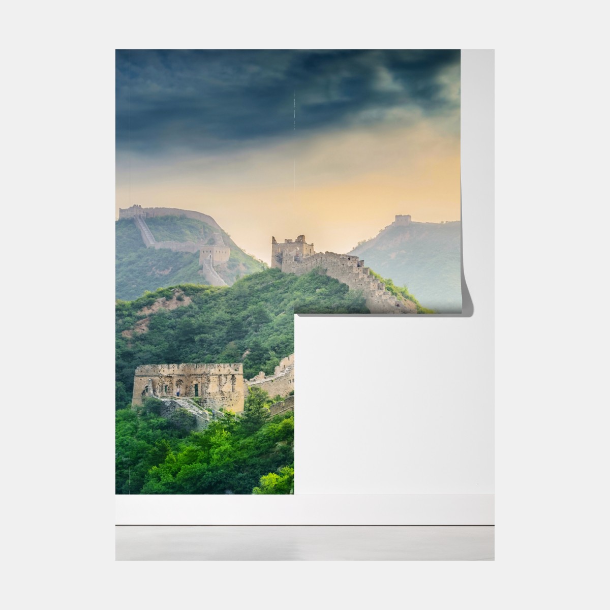 Fototapeta wschód słońca nad Wielkim Murem Chińskim – Wallissimo® Fototapeta wschód słońca nad Wielkim Murem Chińskim – Wallissimo®